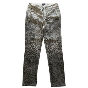 NYDJ Jeans Animal Print Ombre Skinny Stretch Lift Tuck Tech Pants Womens Sz 4